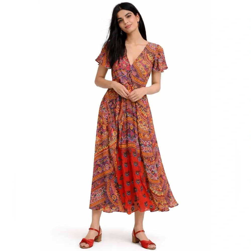 anthropologie boho dresses By Anthropologie Boho Cover-Up Tunic Dress